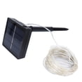 thumbnail image 4 of Guirnalda de luces solares de 300 LED, IP44, impermeable, para exteriores, jardín, patio, decoración, blanco cálido, 32 m, 4 of 14