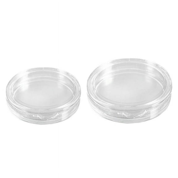 20 Pcs Small Round Transparent Plastic Coin Capsules Box, 10 Pcs 20mm & 10 Pcs 27mm,20 x coin capsules box,transparent
