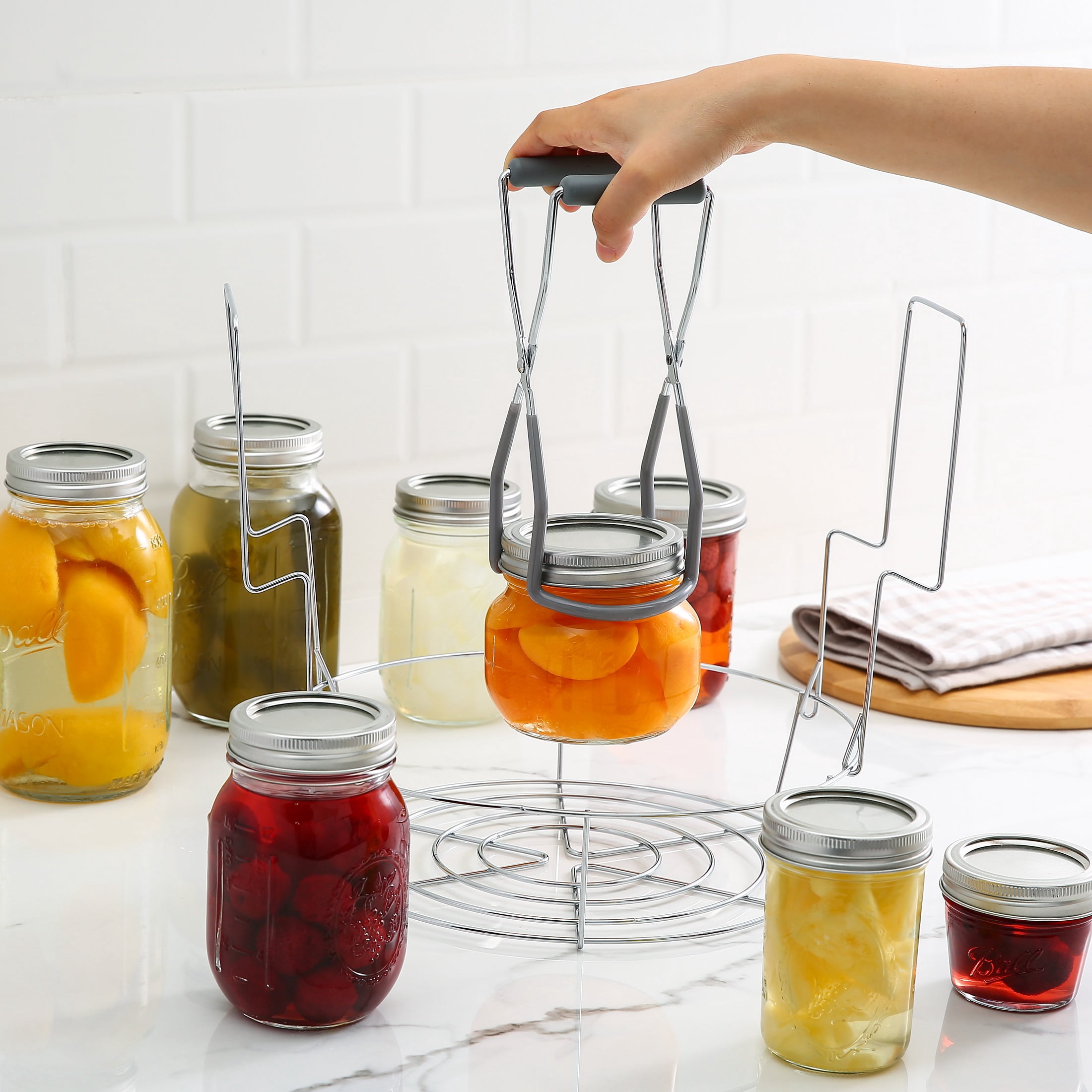 Mainstays Stainless Steel Canning Jar Lifter Tongs with Secure Grip Handles