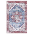 thumbnail image 3 of SAFAVIEH Tucson Jayla Oriental Machine Washable Area Rug, Blue/Red, 6'6" x 9', 3 of 19