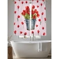 thumbnail image 6 of Red Tulip Flowers Sheer Curtains 72 Inches Long 2 Panels Set, Window Sheer Curtains for Living Room/Bedroom, Spring Farmhouse Floral Botanical Pink Light Filtering Rod Pocket Curtain 52''x72''x2, 6 of 8