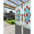 thumbnail image 3 of nqOlkjepod Outdoor Curtains for Patio Waterproof, Boho Geometric Outdoor Privacy Panels Grommet, Turquoise Red Ethnic Tribal Abstract Pattern Blackout Outside Curtains for Porch 54"x95", 2 Panels, 3 of 8