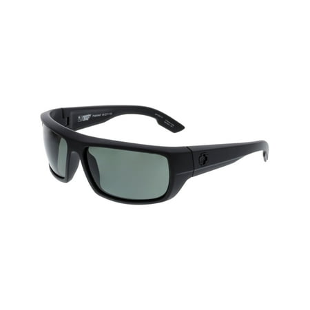 Spy Men's Polarized Bounty 673017243864 Black Rectangle Sunglasses