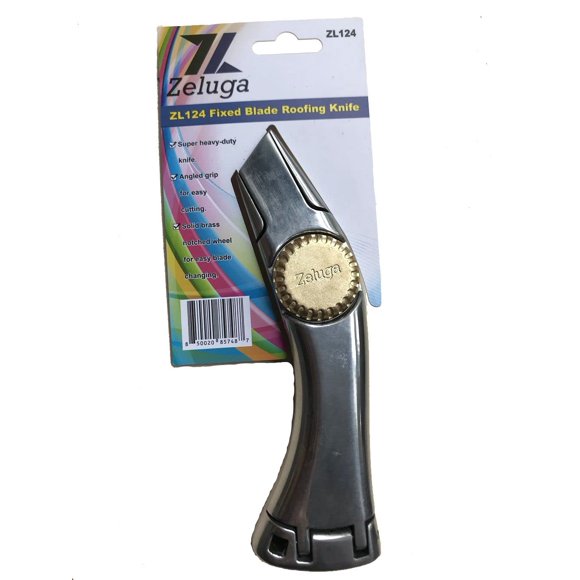 Cuchillo para techos Zeluga 19-124 de hoja fija con imán y doble muesca