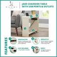 thumbnail image 5 of End Table with Charging Station for Living Room, USB Ports & Outlets, Narrow Side Table, Chair Side Table Nightstand, Bedside Table, Slim Sofa End Table for Small Spaces, 5 of 9