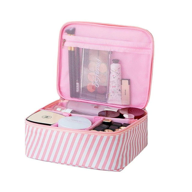 Bolsas de maquillaje de viaje Estuche organizador de cosméticos Bolsa de almacenamiento portátil Cosméticos Maquillaje Cepillos Neceser Accesorios / A-Black Lemon Adepaton WRMH-312-4
