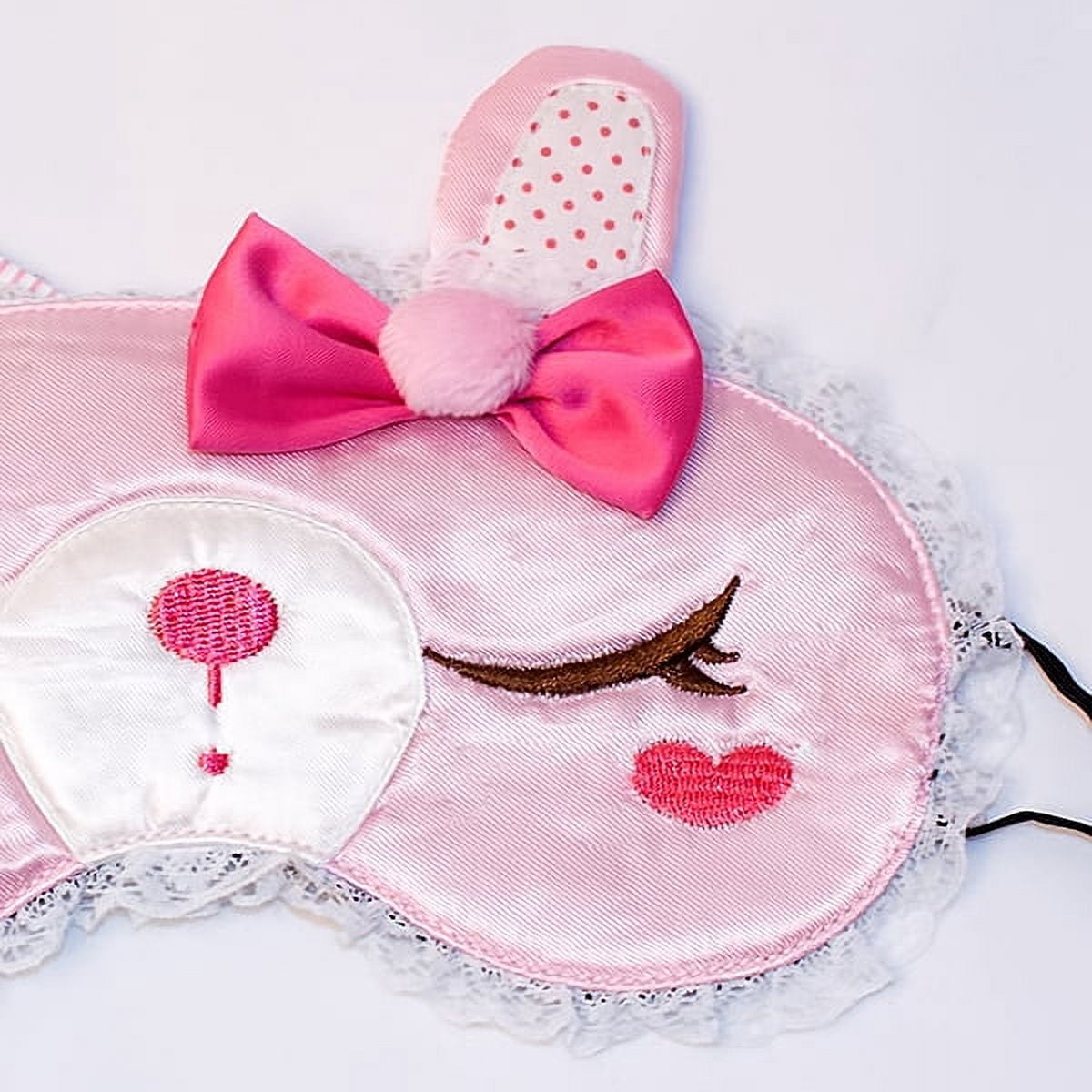 G&J Cat and Rabbit 2 Pack Sleeping Mask Embroidered Applique Sleep Eye Mask Soft Eyeshade Sleeping Blinder Soft Blindfold