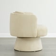 thumbnail image 3 of Spruce & Spring Modern Upholstered Swivel Barrel Accent Chair Beige, Single, 3 of 7