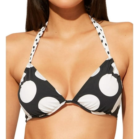 

Women s Bleu Rod Beattie D21354 Let s Get Dotty Halter Underwire Bra Swim Top (Black/White 10)
