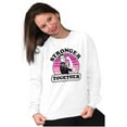 thumbnail image 3 of Breast Cancer Stronger Together Women Crewneck Sweatshirt Brisco Brands S, 3 of 6