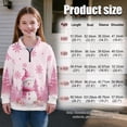 thumbnail image 7 of Chaqlin Pink Snowman Zipper Sweatshirt for Kids Girls Half Zip Up Pullover Lightweight Comfy Casual Long Sleeve Fall Winter Top Size 5-6, 7 of 7
