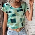 thumbnail image 2 of T-Shirts pour Femmes Coupe Ample Col Rond Imprimé Manches Courtes T-Shirt Ample pour Femmes, 2 of 6