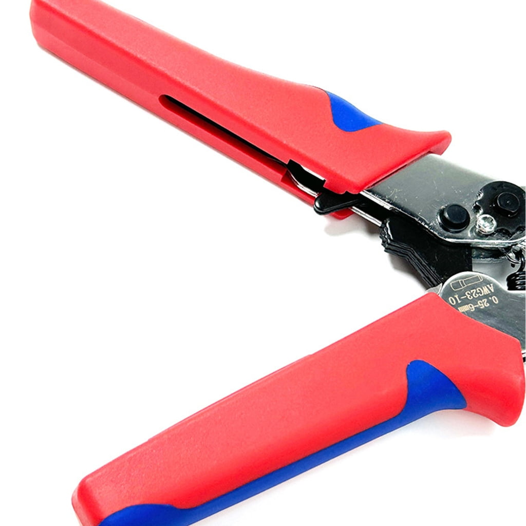Precise Ratchet Crimping Tool For VE Tubular Connectors High Carbon Steel Networking Wire Pliers Long Use