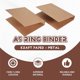 thumbnail image 4 of 2Pcs A5 Refillable Ring Binder,A5 Kraft Paper Binder Tray, 4 of 5