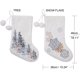 thumbnail image 3 of Medias navideñas de piel sintética blanca Medias navideñas bordadas, medias navideñas decorativas Paquete de 2, 3 of 4