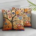 thumbnail image 3 of nygtbtfer Colorful Painting Trees European Square 2pcs Fashion Home Decor Pillowcase Color Candys Wave Throw Pillow Case with Hidden Zipper Decorative Pillowcase White, 3 of 7