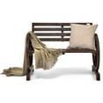 thumbnail image 2 of Gymax Patio Wagon Wheel Bench Outdoor Garden Wooden Rustic Bench w/ Slatted Design, 2 of 10