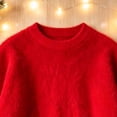 thumbnail image 5 of Babcutegg Mens Fuzzy Fleece Sweater Crew Neck Knit Long Sleeve Fall Winter Warm Casual Sweaters Size 2XL, 5 of 5