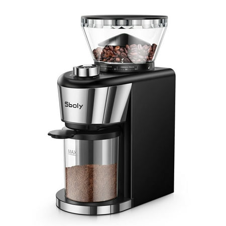 

Sboly Electric press Electric Burr Mill Automatic Coffee Grinder for Drip French Press 2-12 Cup