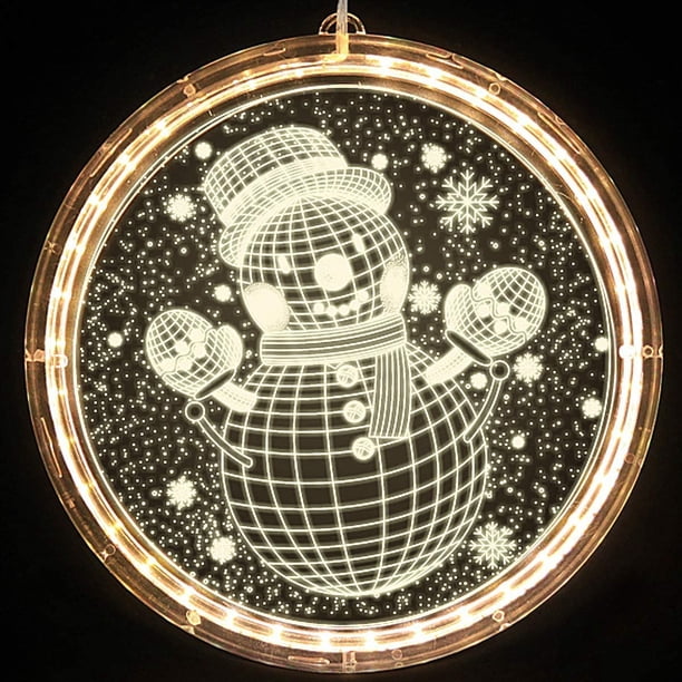 Luz decorativa navideña para ventana, cadena de luces de fondo para exteriores, interiores, ventanas, caminos, patios, dormitorios, fiestas, paredes de vacaciones, blanco cálido (campana) Zhivalor HZ-056-2