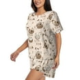 thumbnail image 2 of Naloa Retro Rooster Women's Short-Sleeved Pajama Set, Loungewear, Summer pajamas, Breathable Cozy - 4X-Large, 2 of 9