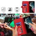 thumbnail image 7 of SaniMore Samsung Galaxy S23 6.1" 2023 Case with Wrist Strap 2 in 1 Zipper Wallet [Card Slots] Premium PU Leather Skin [Retro Durable] Shockproof Anti-scratch Kickstand Business Cover For S23, Red, 7 of 7