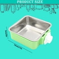 thumbnail image 6 of Barhoo Hanging Stainless Steel Pet Bowl Anti-Spill Fixed Water Feeder for Dogs Cats Rabbits Durable Feeding Station Easy Install Cage Mounted Food Dish Pet Bowl *1, 6 of 8