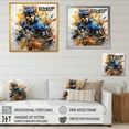 thumbnail image 4 of Designart "Odyssey Portrait of Hockey Champion II" Sports Framed Wall Art - Traditional Yellow Sport Hockey Entryway Framed Wall Art, 4 of 6