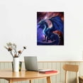 thumbnail image 2 of ARISTURING  Dragon Decor Wall Art Blue Space Galaxy Pictures Dragon Canvas Prints Painting Modern Home Framed Artwork for Bedroom Living Room, 2 of 4