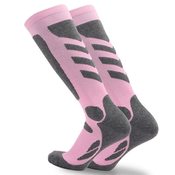 Naiovety Calcetines deportivos de esquí Esquí largo Nieve Caminar Senderismo Deportes Toalla Calcetines Ropa Deportiva, Zapatos Rosa roja Naiovety OD009670-01