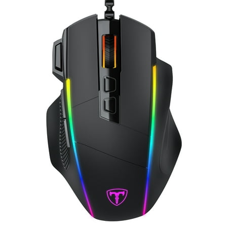 Ergonomic Wired Gaming Mouse, 8 Programmable Buttons , 5 Levels Adjustable DPI up to 8000, Wired Computer Gaming Mice with 7 RGB Backlight Modes for PC, Laptop, MacBook