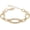 Oval, variant on Tennis Link Bracelet for Women Gold Brass Bangle