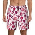 thumbnail image 2 of Picia Tulips Flowers pattern Mens Swim Trunks with Compression Liner Stretch Beach Shorts Quick Dry with Zipper Pockets No-Chafing Board Shorts-X-Large, 2 of 9