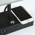 thumbnail image 4 of Cedar Hill 17" Black Wireless Charging Table Lamp with USB Port, 4 of 6