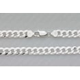 thumbnail image 3 of Mens .925 Sterling Silver Flat Curb Chain Link Necklace 8.7mm - 18 inches #CH621s18, 3 of 7