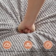 thumbnail image 4 of [NEW IN] [VIDEO SHOWS] 105.5" Curved Sofa - Modern, Minimalist Cloud Couch! 3-4 Seater + 2 Pillows. No Assemble. Gray., 4 of 20