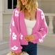 thumbnail image 4 of Puntoco moda mujer Casual cuello pico manga larga otoño suéter cárdigan blusa botón Pullver tops Puntoco Puntoco-5959, 4 of 9