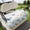 White, variant on Golf Cart Seat Covers for 2 Seater, Blue Floral Spring Soft Microfiber Cart Seat Towel Blanket, Summer Botanical Pastoral Absorbent Breathable Non Slip Bench Seats Protector for Golf Course 51"x31"