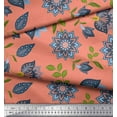 thumbnail image 3 of Soimoi Crepe Silk Fabric Leaves & Floral Artistic Print Fabric by the Yard 42 Inch Wide, 3 of 3