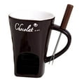 thumbnail image 2 of Chocolate Fondue Mugs with Forks, Chocolate Fondue Mug, Chocolate Melting Mug, Ceramic Chocolate Melting Cup, Butter Warmer Sets, Multi-Purpose Fondue Coffee Cup, 2 of 7