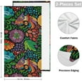 thumbnail image 2 of Forest Birds Hand Towels 2 PCS, Magic Colorful Kitchen Towel Ultra Soft and Highly Absorbent,Decorative Fingertip Face Towel for Bathroom Hotel, 28.3"x14.4", 2 of 5