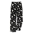 thumbnail image 3 of Trgacdwlo Womens Fleece Pajama Pants Heart Print Wide Leg Flannel Pj Bottoms Women Elastic Waist Fuzzy Winter Warm Women's Sleep Pants, 3 of 9