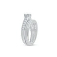 thumbnail image 3 of 14kt White Gold Princess Diamond Bridal Wedding Ring Band Set 1 Cttw, 3 of 5