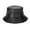 Black, variant on Leather Fisherman Hat Mens and Womens Casual Basin Hat Solid Color Outdoor Hat Hop Beach Hat M