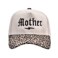 thumbnail image 2 of Helii Mother Embroidered Baseball Cap Retro Two Tone Trucker Hat, Adjustable Snapback Dad Hat Cotton Blend Summer Sun Cap for Women Men Outdoor Casual Wear Khaki,A, 2 of 7