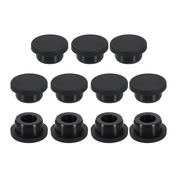 11Pack Silicone Hole Plug, Waterproof Round Rubber Stoppers Bottle Seal Plugs Tube Pipe End Caps for 21mm/0.83" Hole for for Bathtub Bottle, Black