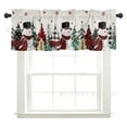 thumbnail image 2 of Red Christmas Tree Snowman Snowflake Christmas Adjustable Curtains For Kitchen Living Room Rod Pocket 1 Panel Tie Up Sunshade Curtain Home Decor, 2 of 4