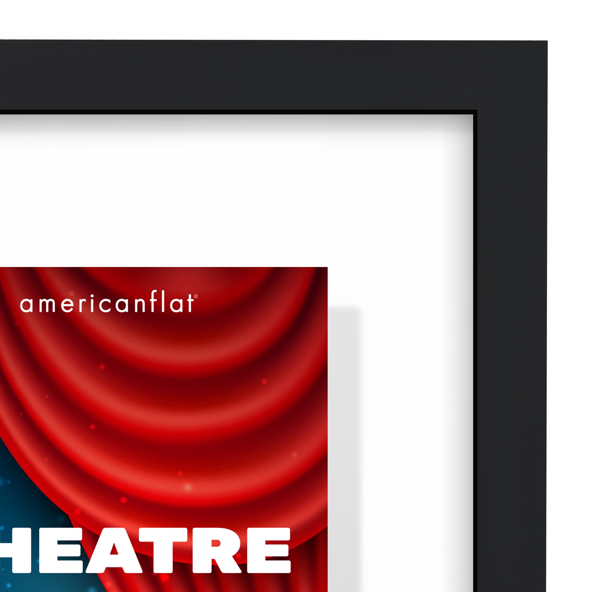 Americanflat 9.5x12.5 Picture Frame with Shatter-Resistant Glass Playbill Signature Float Collection - Black