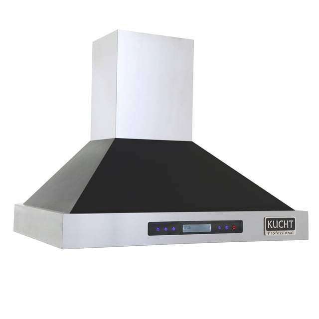 Kucht Professional 30 In. Wall Mounted Range Hood 900cfm In Black