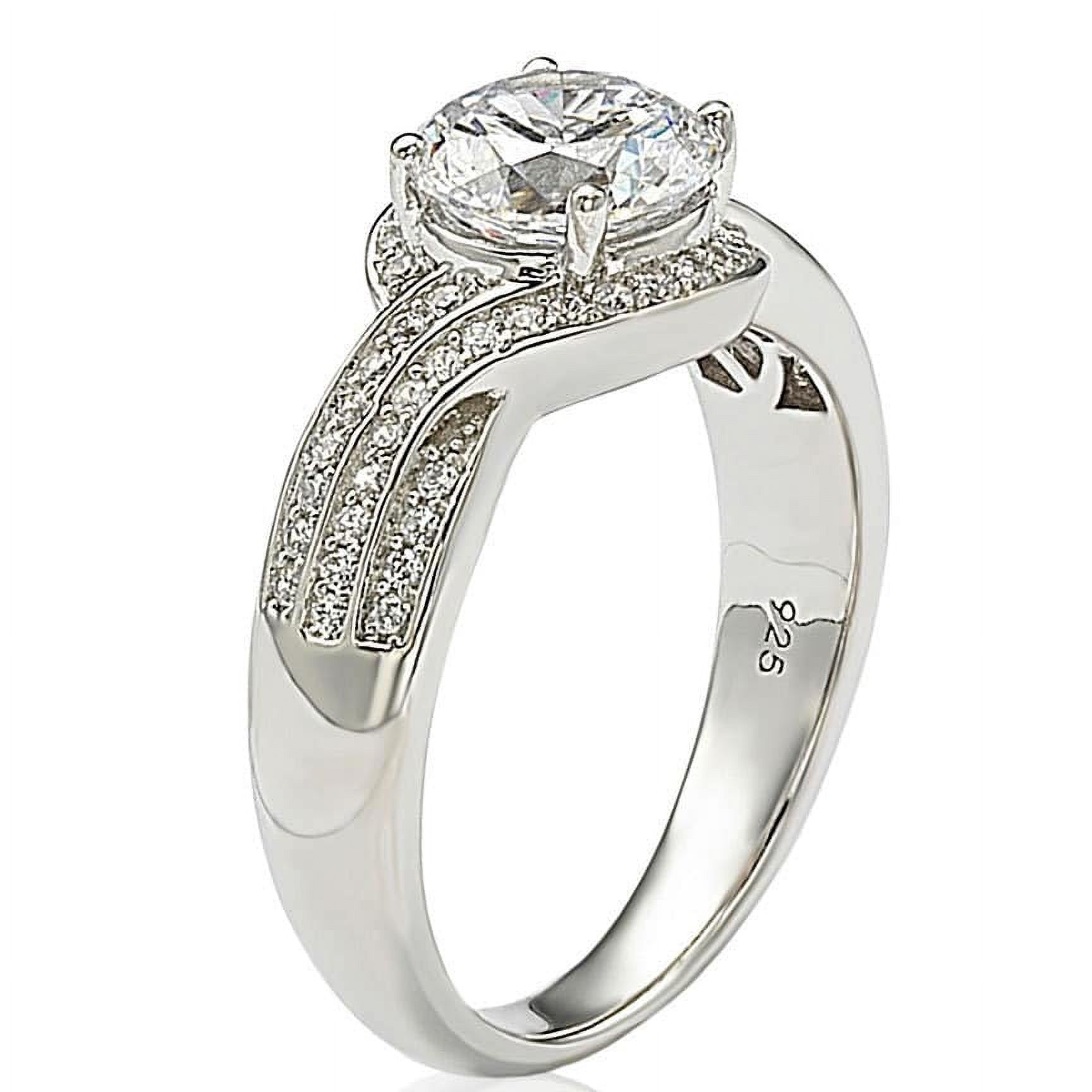 SL Collection Sterling Silver Cubic Zirconia Ring